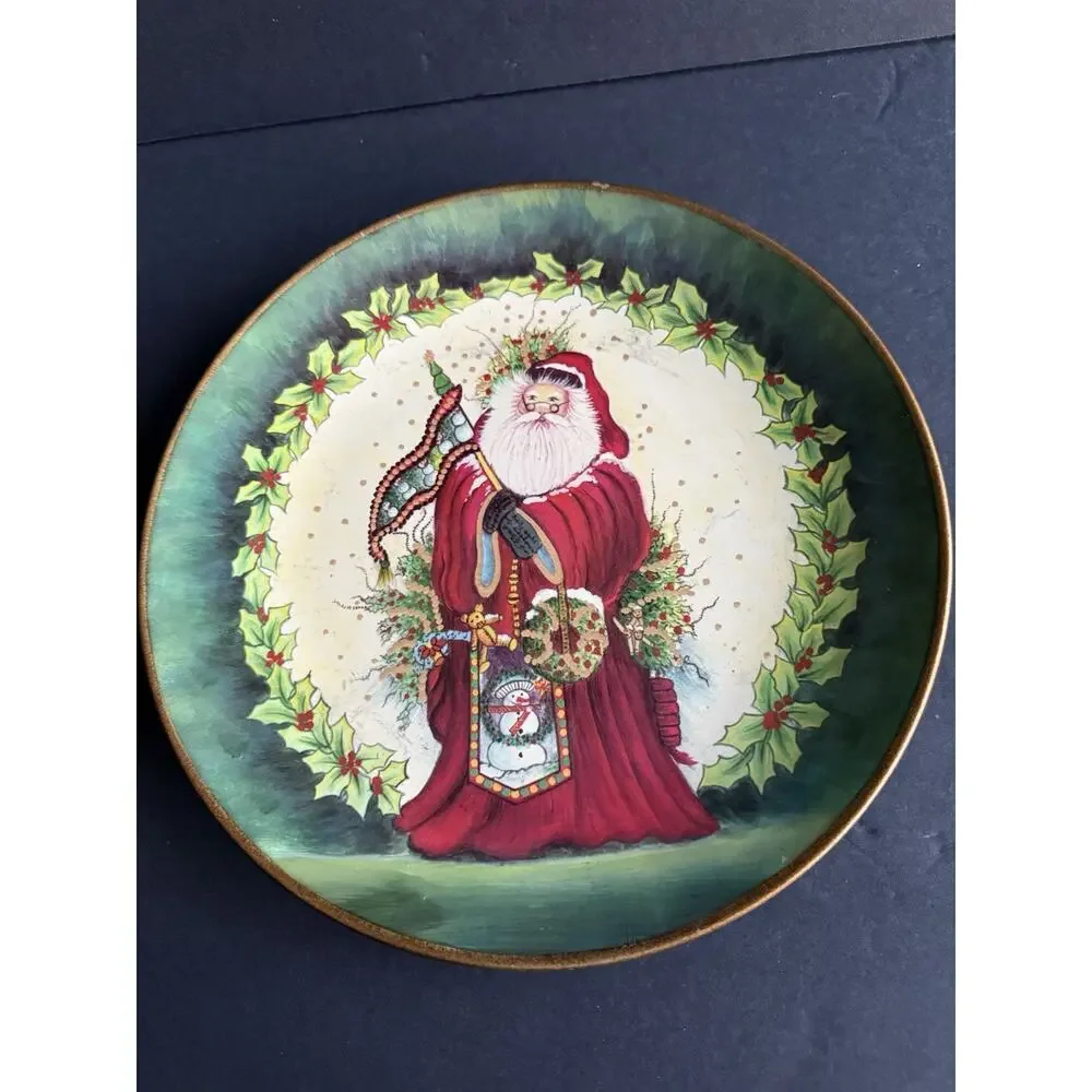 Giftcraft Holiday Plate 068901 Old World Santa Father Christmas Collectible 10”